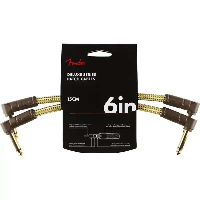 Expédié Aujourd'hui Fender Patch Cables Deluxe 15cm