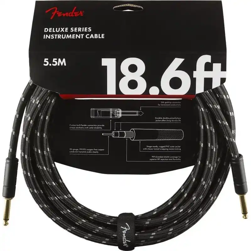Fender Deluxe Straight Black Tweed 5,5m Paiement Sécurisé