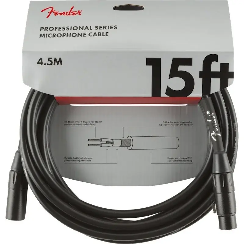 Fender Pro Microphone Cable 15ft Promotion