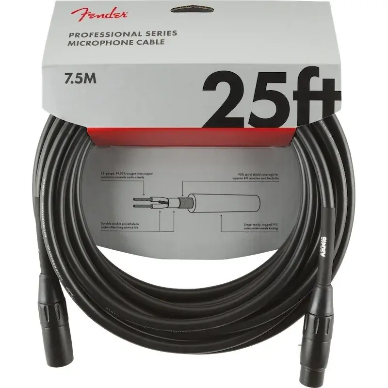 Fender Pro Microphone Cable 7,5m Petit Prix