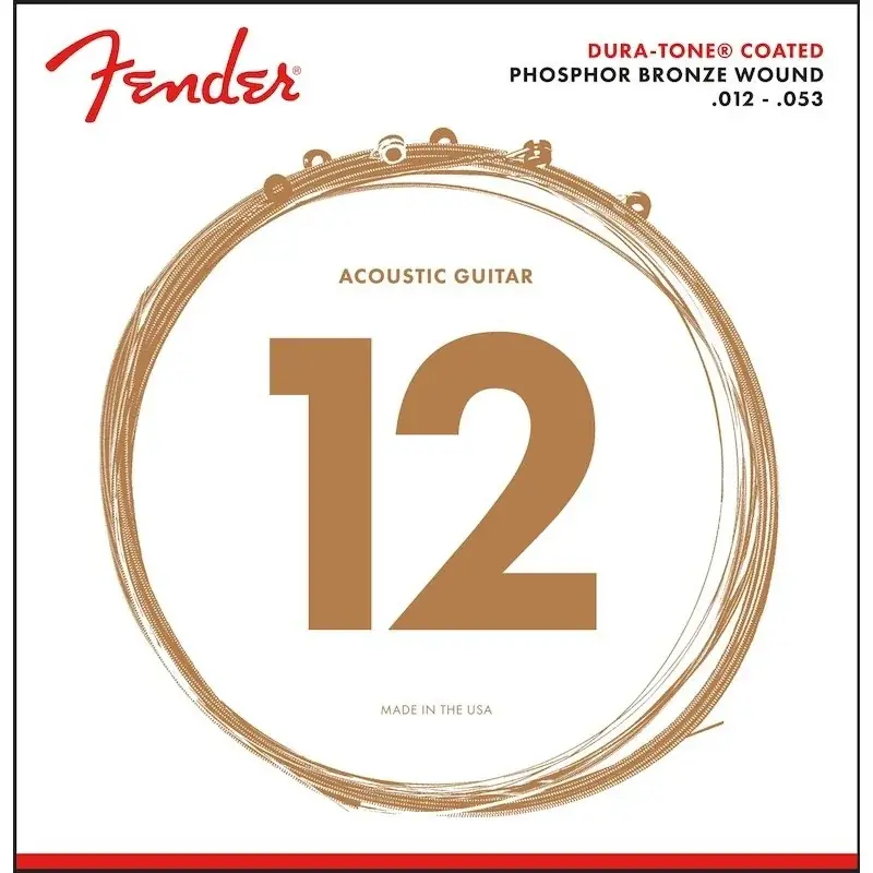 Fender Dura-Tone Phosphor Bronze Light 12-53 Satisfait Ou Remboursé