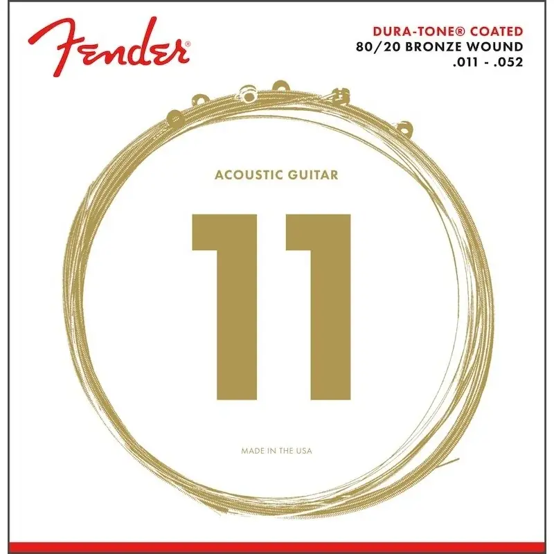 Fender Dura-Tone 80/20 Bronze Custom Light 11-52 Dernière Chance