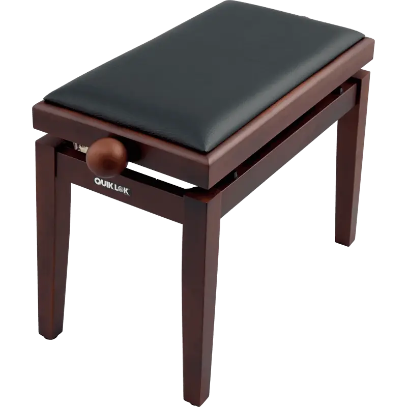 Quiklok Piano Bench Marron Simili Offre Du Jour