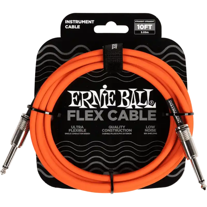 Ernie Ball Flex Instrument Cable 3m Orange Livraison Express