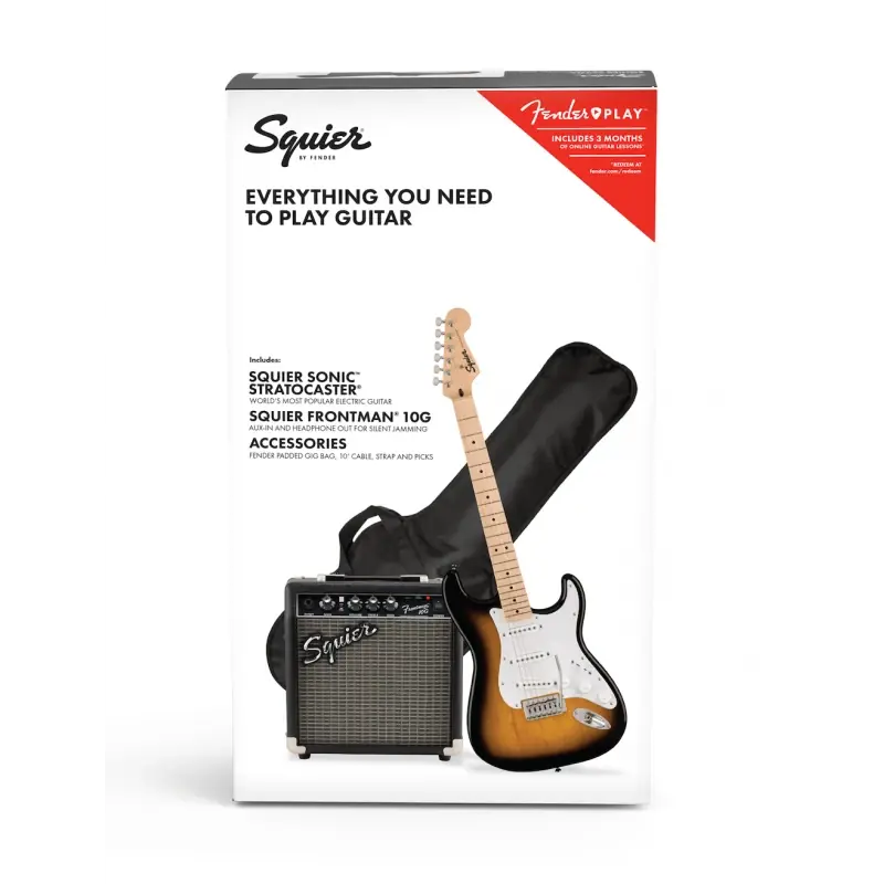 Offre Du Jour Fender Squier Sonic Strat Pack Sunburst