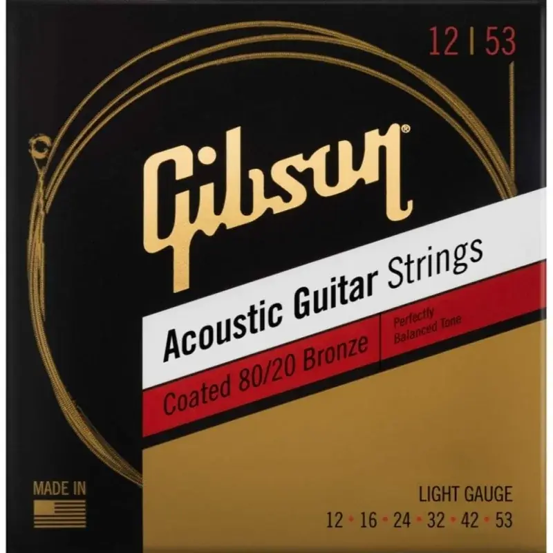 Gibson Coated 80/20 Bronze Acoustic Light Commander Maintenant