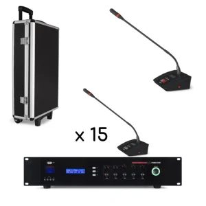 Fonestar - Pack système audioconférence UHF 16 postes Haute Qualité
