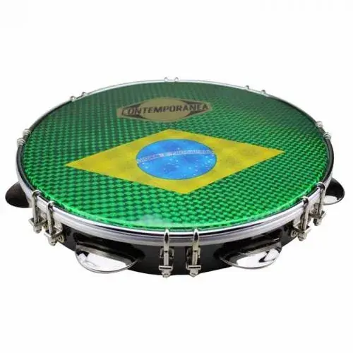 Pandeiro Contemporanea 10" Black - Drapeau Bresil Prix Cassé