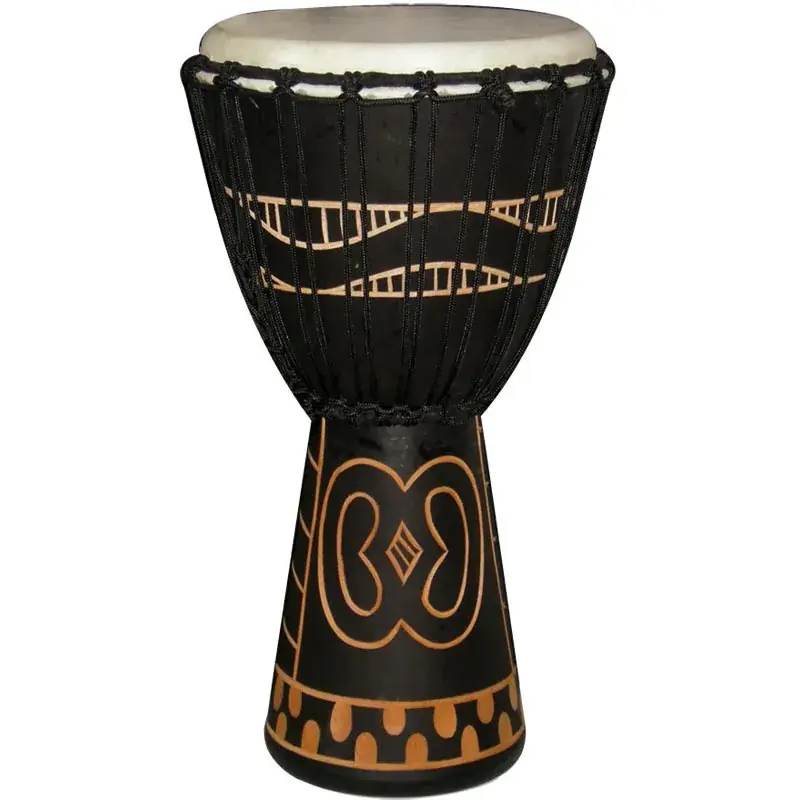Top Vente Djembe Tanga 12" Slammer Sculpte - Black