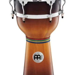 Bon Marché Djembe Meinl Bois 12 3/4" Hevea - Accordable - Sunburst