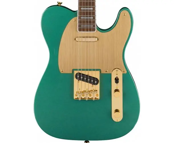 Satisfait Ou Remboursé 40TH ANNIVERSARY TELECASTER GOLD EDITION LAUREL FINGERBOARD GOLD ANODIZED PICKGUARD SHERWOOD GREEN METALLIC
