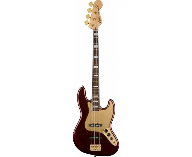 40TH ANNIVERSARY JAZZ BASS GOLD EDITION LAUREL FINGERBOARD GOLD ANODIZED PICKGUARD RUBY RED METALLIC Commander Maintenant