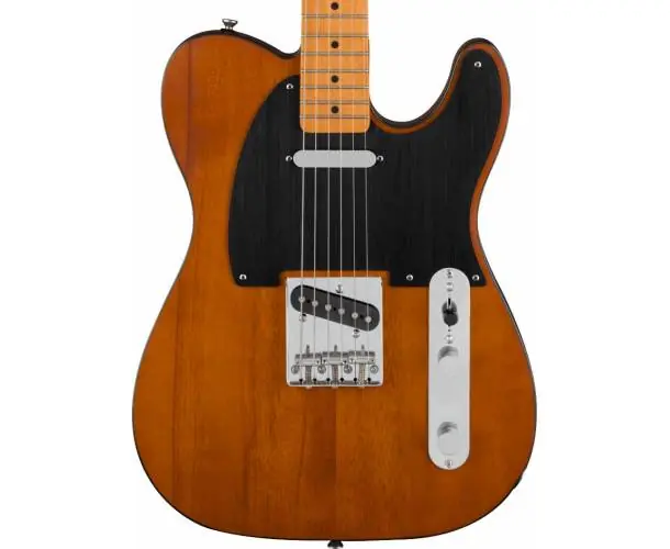 Retour Gratuit 40TH ANNIVERSARY TELECASTER VINTAGE EDITION MAPLE FINGERBOARD BLACK ANODIZED PICKGUARD SATIN MOCHA