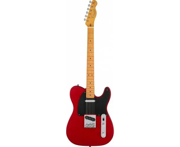 40TH ANNIVERSARY TELECASTER VINTAGE EDITION MAPLE FINGERBOARD BLACK ANODIZED PICKGUARD SATIN DAKOTA RED Vente Directe