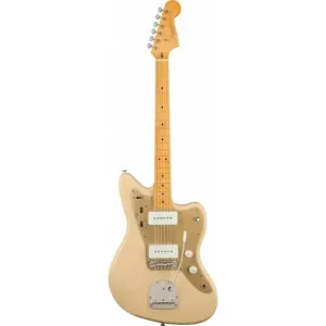 Offre Exclusive 40TH ANNIVERSARY JAZZMASTER VINTAGE EDITION MAPLE FINGERBOARD GOLD ANODIZED PICKGUARD SATIN DESERT SAND