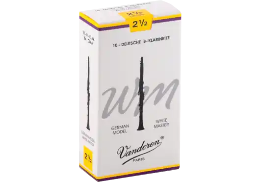 Vente Directe Vandoren CR1625 - White Master force 2,5 - anches clarinette Sib Allemande - boite de 10