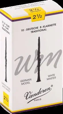 Promotion Vandoren CR1625T - White Master Traditional force 2,5 - anches clarinette Sib Allemande - boite de 10