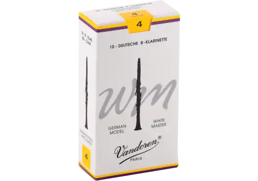 Produit De Marque Vandoren CR164 - White Master force 4 - anches clarinette Sib Allemande - boite de 10