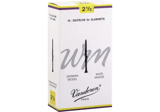 Top Vente Vandoren CR1725 - White Master force 2.5 - anches clarinette Mib Allemande - boite de 10