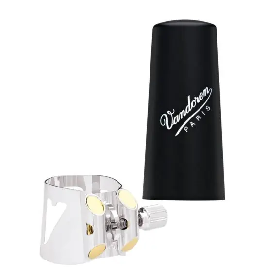 Vandoren Optimum LC03P Ligature avec couvre-bec plastique pour clarinette alto Promotion Saisonnière