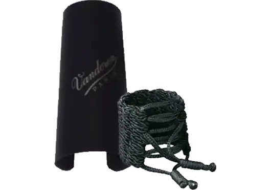 Marque Vandoren Klassic LC37P - ligature cordon tressé et couvre-bec plastique pour saxo alto