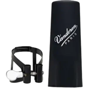 Vandoren M/O Noire LC51BP Ligature avec couvre-bec plastique pour clarinette Sib Haute Qualité