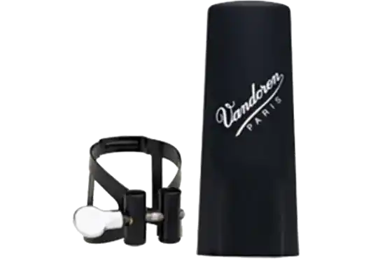 Vandoren M/O Noire LC51BP Ligature avec couvre-bec plastique pour clarinette Sib Haute Qualité
