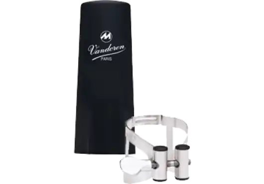 Réduction Vandoren M/O Etain LC54PP Ligature avec couvre-bec plastique pour clarinette Basse