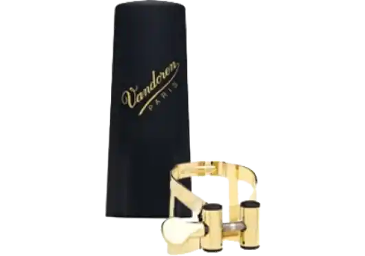 Vandoren M/O Plaquée Or LC56GP - ligature avec couvre-bec pour saxophone soprano Promotion