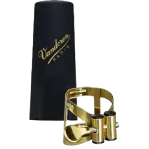 Marque Vandoren M/O Finition Vieil Or LC58AP - ligature avec couvre-bec pour saxophone ténor