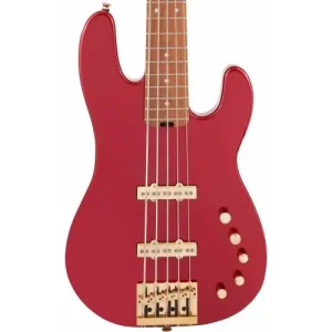 PRO-MOD SAN DIMAS BASS JJ V CARAMELIZED MAPLE FINGERBOARD CANDY APPLE RED Soldes