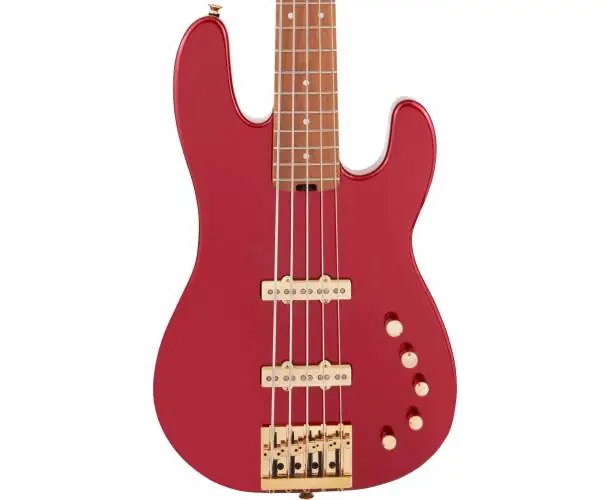 PRO-MOD SAN DIMAS BASS JJ V CARAMELIZED MAPLE FINGERBOARD CANDY APPLE RED Soldes