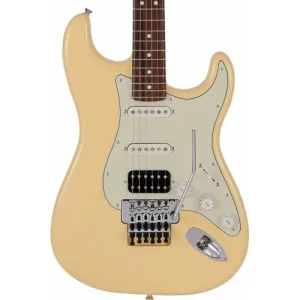 Pas Cher MADE IN JAPAN LIMITED STRATOCASTER WITH FLOYD ROSE ROSEWOOD FINGERBOARD VINTAGE WHITE