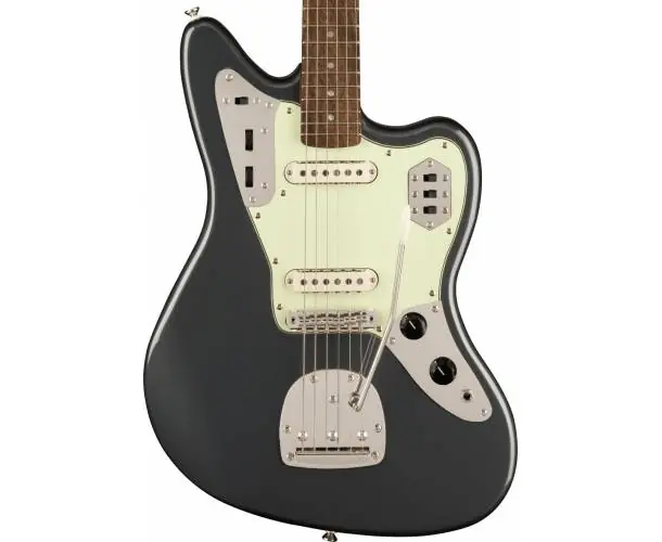 FSR CLASSIC VIBE 60S JAGUAR LAUREL FINGERBOARD MINT PICKGUARD MATCHING HEADSTOCK CHARCOAL FROST METALLIC Produit De Marque