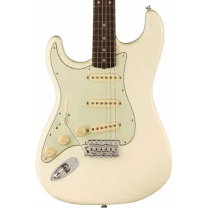 Top Vente AMERICAN VINTAGE II 1961 STRATOCASTER LEFT-HAND ROSEWOOD FINGERBOARD OLYMPIC WHITE