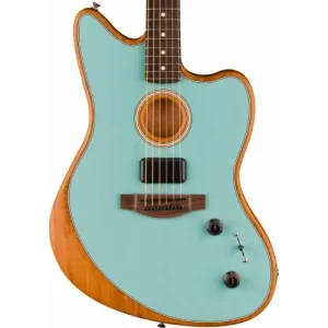 Satisfait Ou Remboursé ACOUSTASONIC PLAYER JAZZMASTER ROSEWOOD FINGERBOARD ICE BLUE