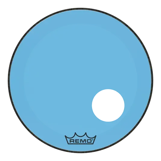 REMO Colortone 18" Powerstroke 3 Bass Blue W/Hole Retour Gratuit