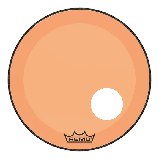 REMO Colortone 22" Powerstroke 3 Bass Orange W/Hole Soldes