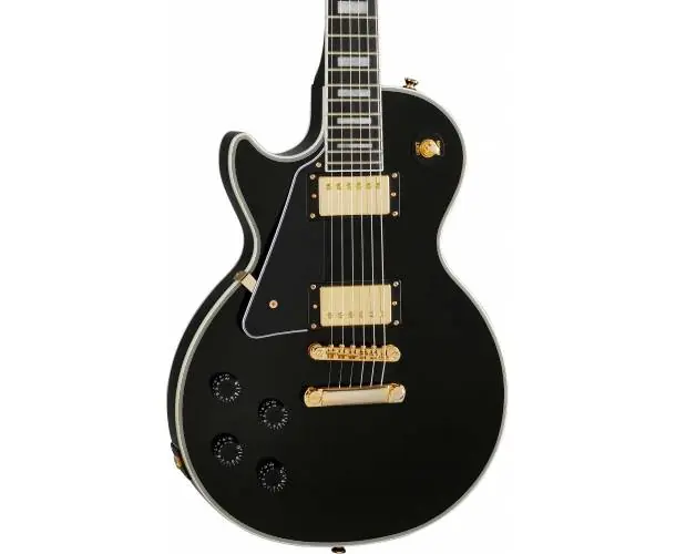 LES PAUL CUSTOM EBONY LEFT HANDED Quantité Limitée
