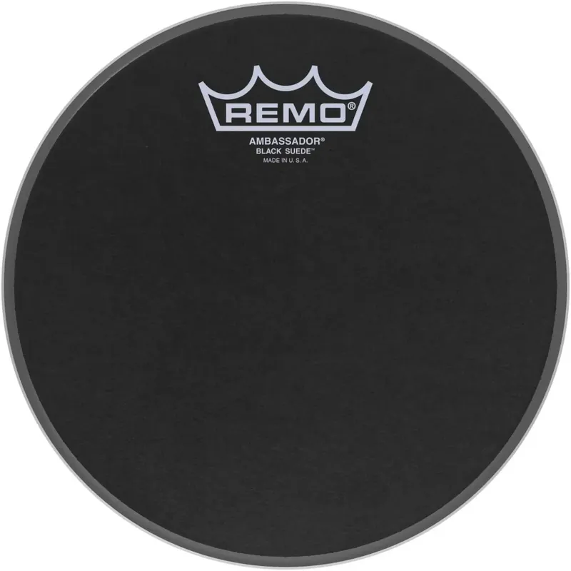 REMO Black Suede 08" Ambassador Seulement Aujourd'hui