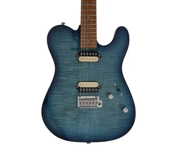 Expédition Rapide LARRY CARLTON T7 FM ELECTRIC GUITAR TRANSPARENT BLUE