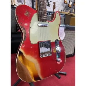 Satisfait Ou Remboursé CUSTOM SHOP - W21 LTD 60 TELECASTER CUSTOM HEAVY RELIC AGED CANDY APPLE RED OVER 3-COLOR SUNBURST