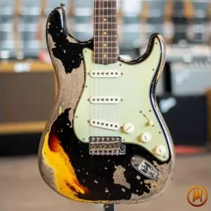 CUSTOM SHOP - W22 LTD 59 STRAT SUPER HEAVY RELIC-ABLACK OVER 3 COLOUR SUNBURSTLK Expédition Rapide