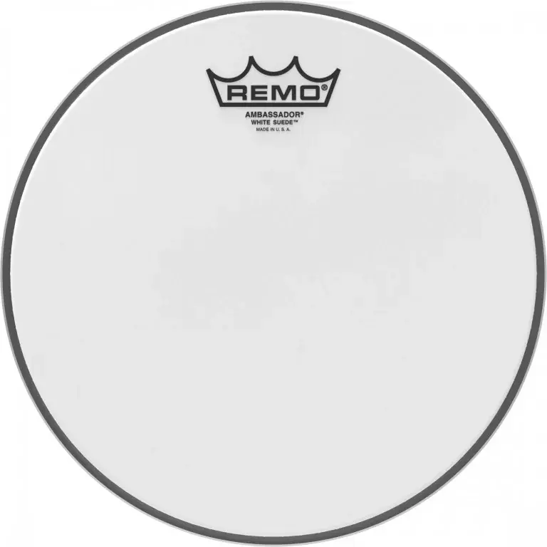 REMO White Suede 10" Ambassador Prix Promo
