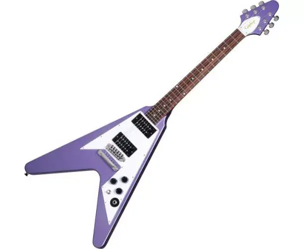 Vente Flash KIRK HAMMETT 1979 FLYING V PURPLE METALLIC