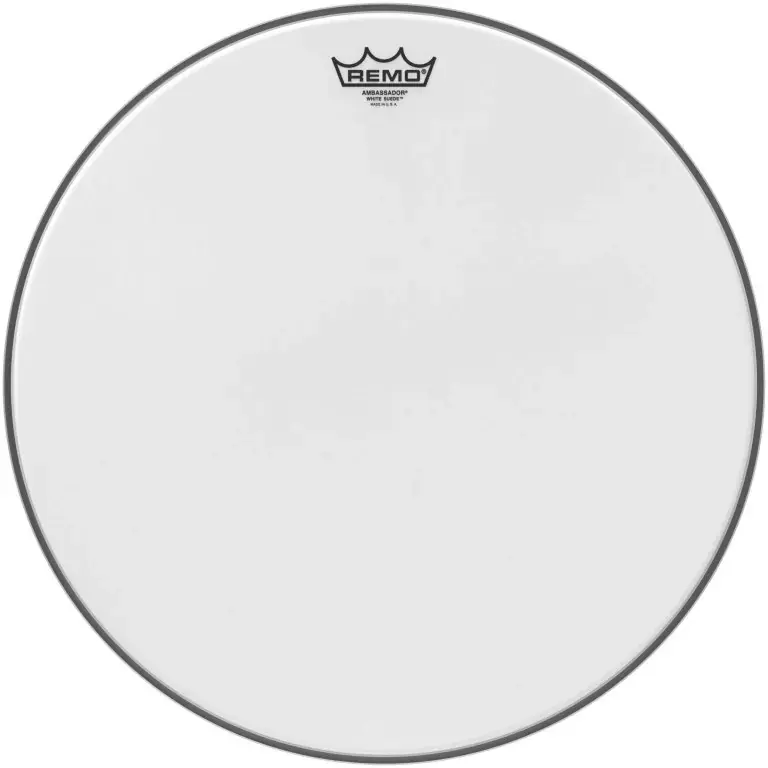 REMO White Suede 18" Ambassador Remise