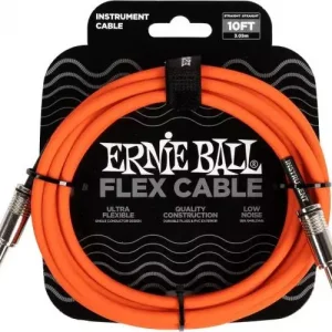 Certifié EEB6416 CABLES INSTRUMENT FLEX JACK/JACK 3M ORANGE