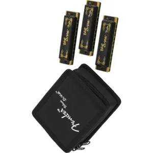 FENDER BLUES DEVILLE HARMONICAS - 3-PACK WITH CASE Prix Promo