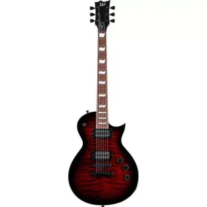 GUITARE ELECTRIQUE EC256 QM SEE THRU BLACK CHERRY SUNBURST Bon Marché