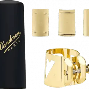 Vandoren Optimum LC090P Ligature avec couvre-bec plastique pour bec V16 ébonite saxo baryton Meilleure Vente
